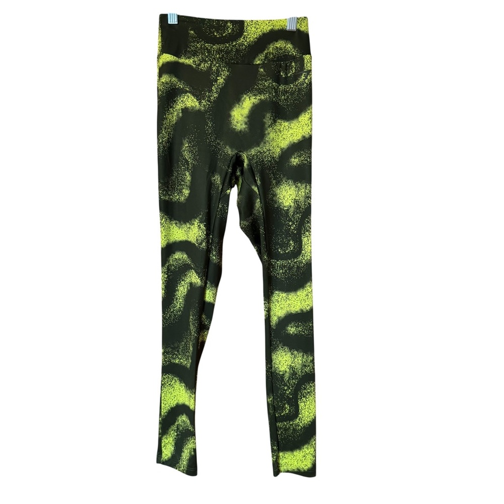Gymshark GS Power Original Leggings Moss Olive Green Print Small